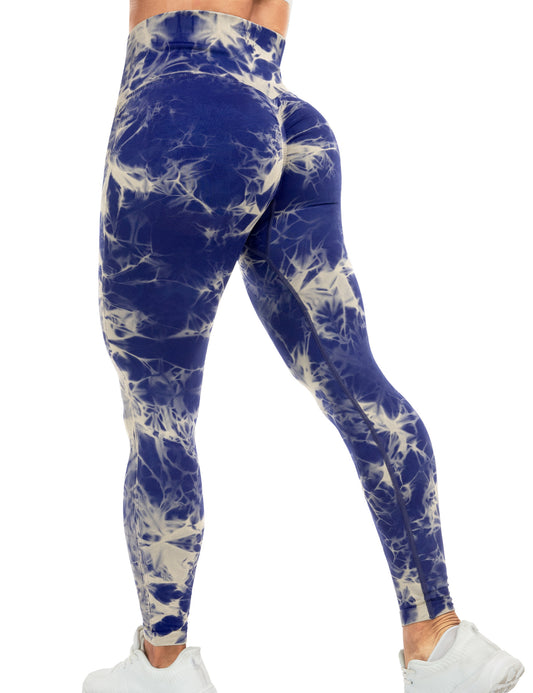 LSTGJ Tie Dye Leggings Sport Women Fitness Sexy High Waist Yoga Pants  Colorful Sports Tights Running Workout Jogging (Color : Black, Size : XS.)  : : Clothing, Shoes & Accessories